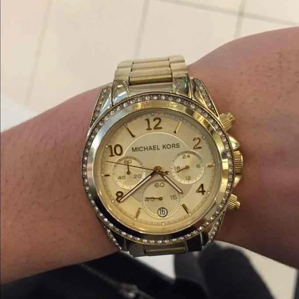 Michael Kors gold tone blair